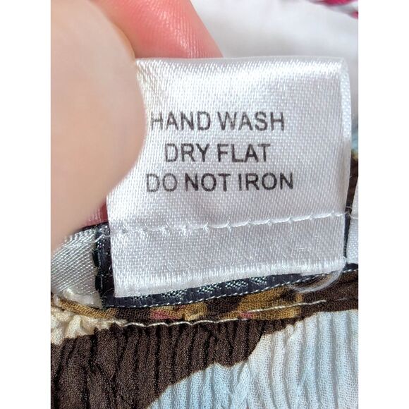 ALBERTO MAKALI Crushed Crinkle Sequined Stretch Shirt Psychedelic Artsy Medium - Picture 8 of 8